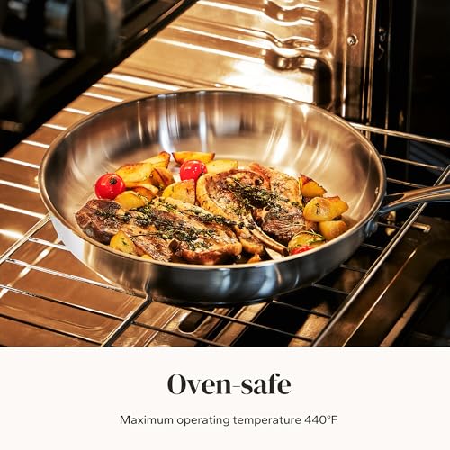 Redchef Stainless Steel Frying Pan, Non-Toxic Uncoated Skillet for Cooking, Induction Compatible Omelet Pan with Heavy-Gauge Bonded Base, Oven & Dishwasher Safe Egg Pan, 8 Inch - Image 2