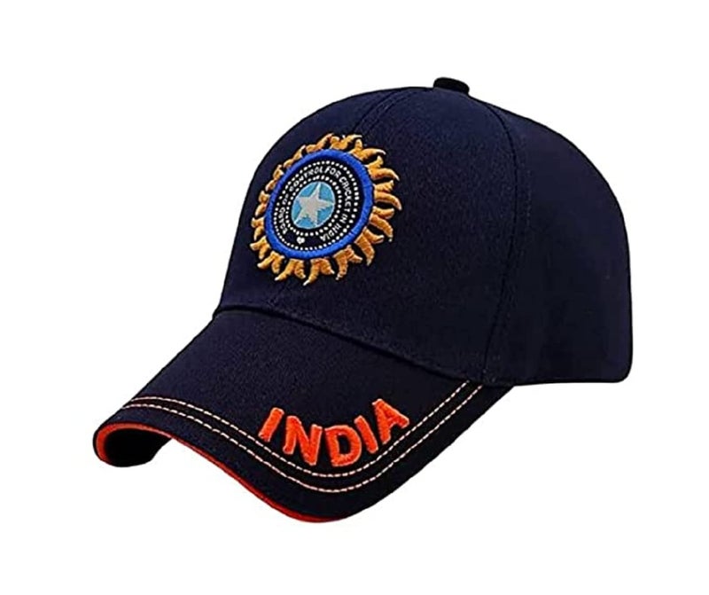CAPITEUM Solid Baseball Casual Sports Adjustable Cotton Indian Cricket Caps for Men/Women (darkblue) - Image 5