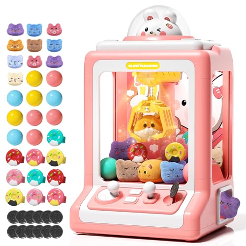 Jovow Claw Machine for Kids Mini Vending Machine with Volume Control Music Electronic Rabbit Prize Dispenser Toys with 30 Prizes Plush Eggs Party Birthday Gifts for Girls Age 3 4 5 68 - Image 1