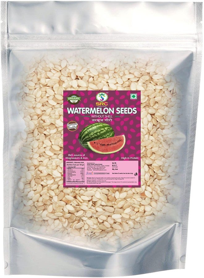 SRC CREATIONS Watermelon Seeds (without Shell) 1 Kg Pouch Packing - Image 1