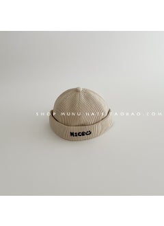 Childrens corduroy landlord hat personality yuppie retro melon skin hat baby Korean autumn and winter hat foreign style pirate hat nice corduroy landlord cap Rice nice corduroy landlord cap Rice