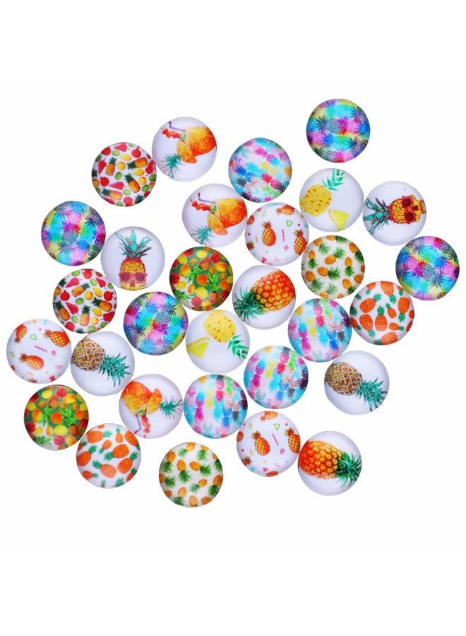 Hautoco 200pcs 10mm Glass Cabochons Round Clear Cabochons Dome Tiles for Earring Necklace Pendant Ring Keychain DIY Craft Jewelry Making - Image 3