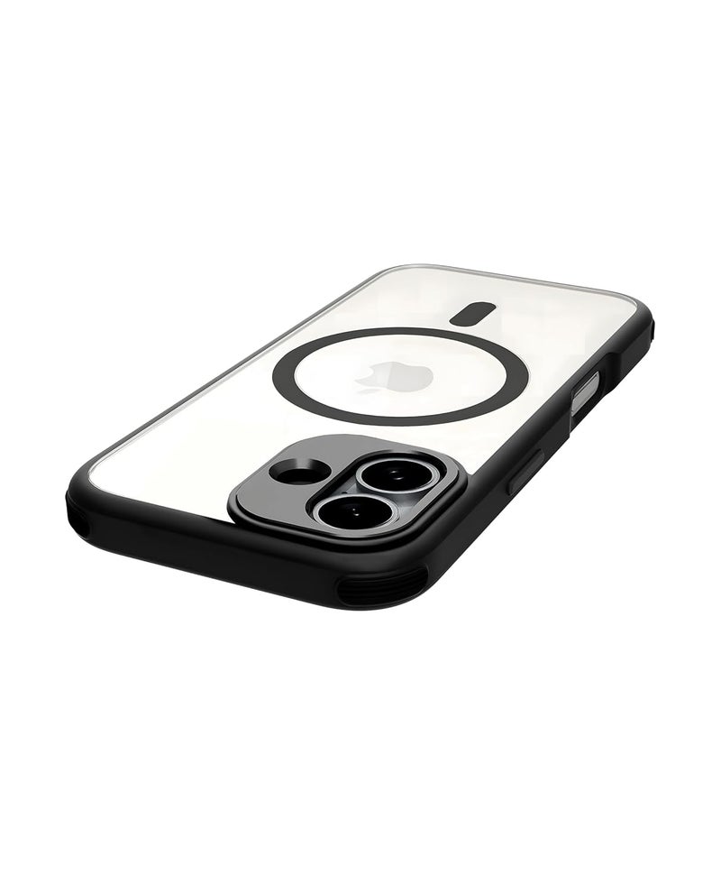 Daily Objects Polycarbonate Case for iPhone 16 Compatible with Mag-Safe Wireless Charging | Black Hybrid Magnetic Armour Slim Shockproof Back Cover - Image 3