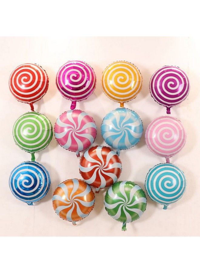 Oiuros 42 Pcs 18" Sweet Candy Balloons Round Lollipop Balloon Birthday Wedding Party Balloons Party Supplies - Image 3