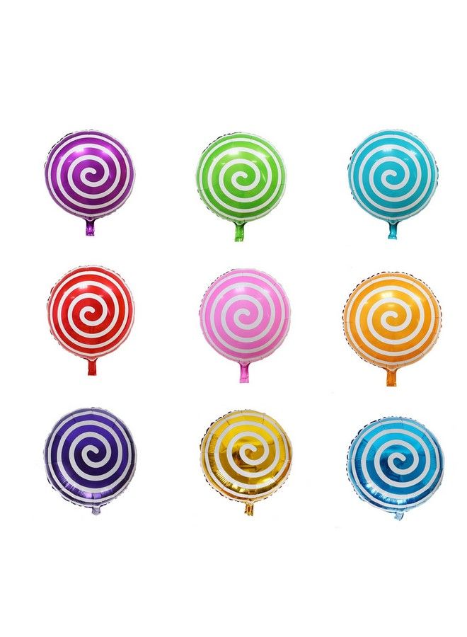 Oiuros 42 Pcs 18" Sweet Candy Balloons Round Lollipop Balloon Birthday Wedding Party Balloons Party Supplies - Image 5