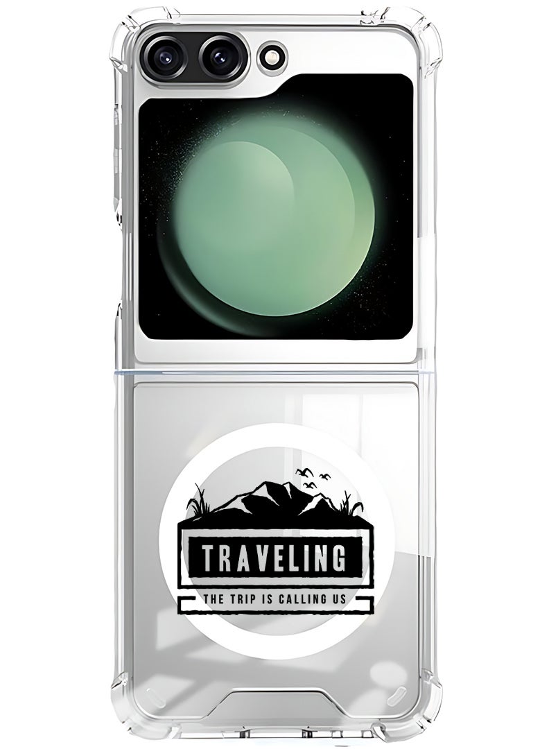 Theodor Magnetic Case for Samsung Galaxy Z Flip 5 Compatible with MagSafe Wireless Charging, Shockproof Phone Bumper Cover Travelling - Image 1