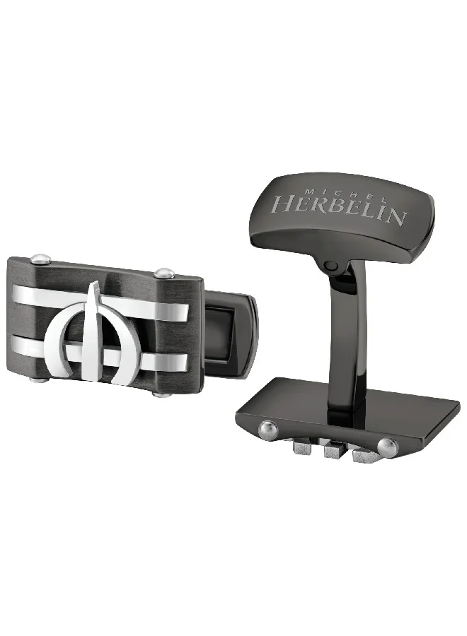 MICHEL HERBELIN Grey Plating Cufflink
