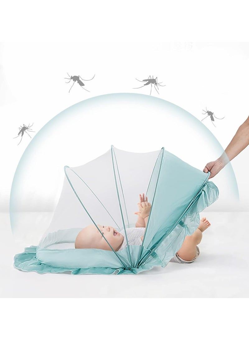 VIO Foldable Baby Mosquito Sleep Net For Infants Babies Portable Comfortable Easy Use Flies Insects Bugs Net for Bed Cot Crib Mat Carpet Indoor Outdoor Travel 125 60 55 CM - Image 4