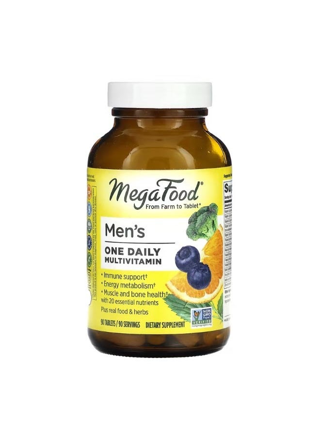 MegaFood Mens One Daily Multivitamin 90 Tablets  - Image 1