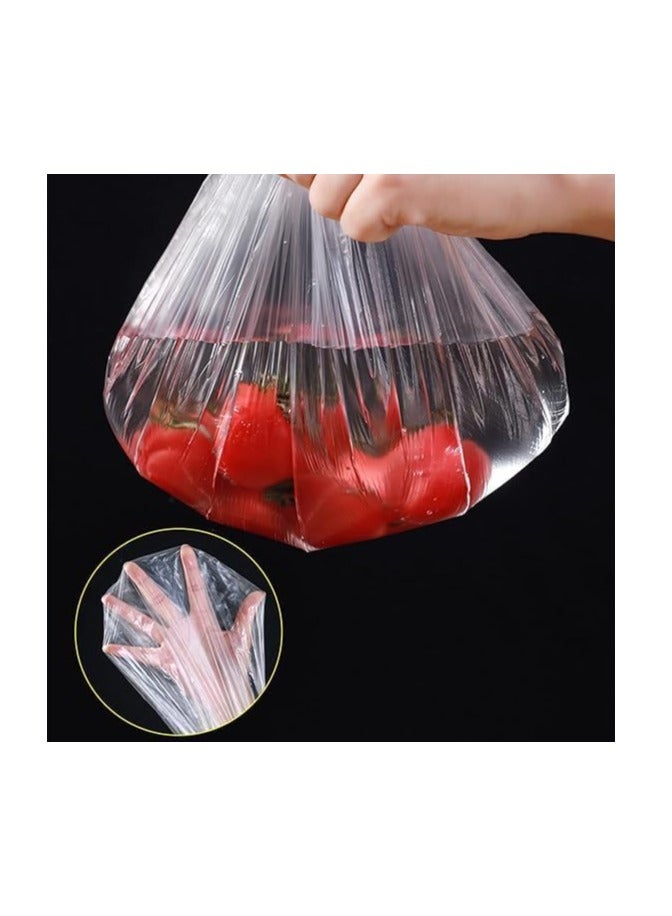 Reusable Fresh Keeping Food Bags - 200 Pack Elastic Food Storage Lids, Universal Stretchy Rubber Bowl Lids, Kitchen Supplies for Fruit/Vegetable/Meat/Food Preservation - Image 4