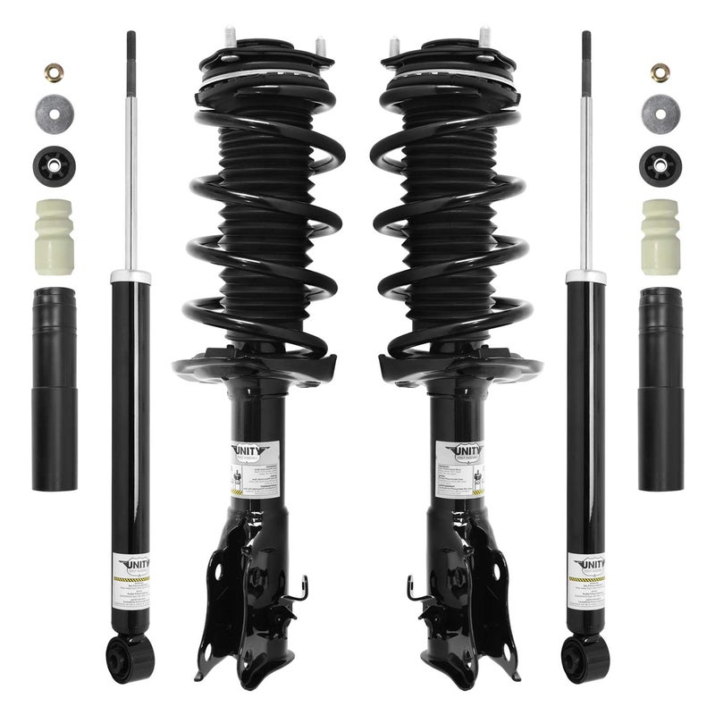 Unity 4-11813-253040-001 Front and Rear 4 Wheel Complete Strut Assembly with Gas Shock Kit - Image 3
