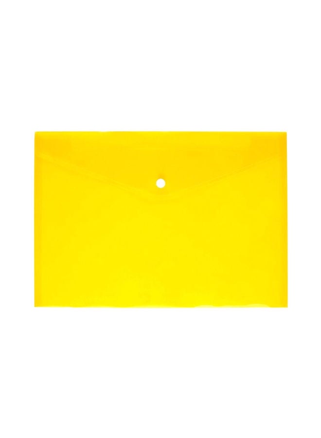 NIBEMINENT 12-Piece A4 Clear Document Bag Set Yellow 
