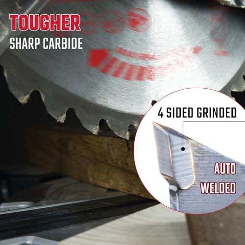 Revvstark 10 Inch Table Saw Blades TCT Circular Saw Blade 80T with 5/8" Arbor, Fine Finish Carbide Miter Saw Blades for Cutting Various Wood Fit Dewalt Craftsman Ryobi - Image 5