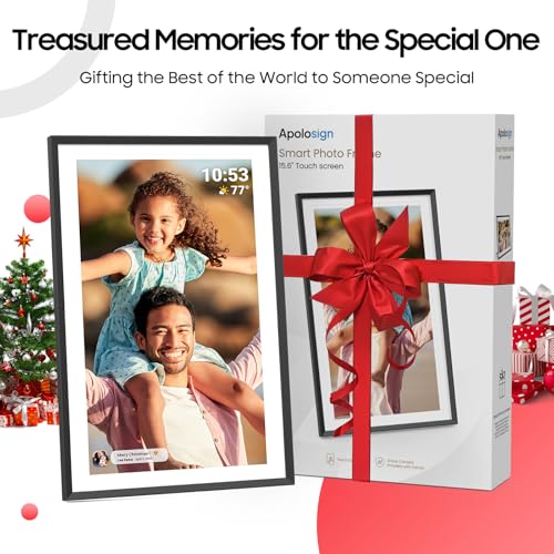 ApoloSign Digital Picture Frame 15.6 inch, WiFi Digital Photo Frame with 32GB Storage, 1920x1080 FHD IPS Touch Screen, Auto-Rotate, Easy Setup to Share Photos or Videos Instantly via Frameo App - Image 5