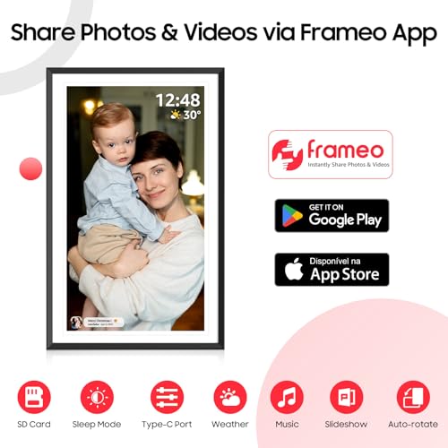 ApoloSign Digital Picture Frame 15.6 inch, WiFi Digital Photo Frame with 32GB Storage, 1920x1080 FHD IPS Touch Screen, Auto-Rotate, Easy Setup to Share Photos or Videos Instantly via Frameo App - Image 3