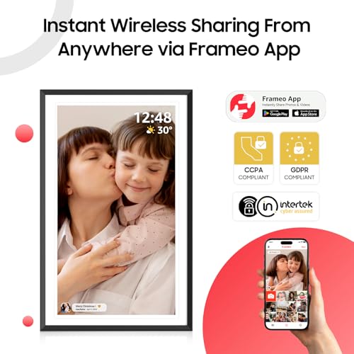 ApoloSign Digital Picture Frame 15.6 inch, WiFi Digital Photo Frame with 32GB Storage, 1920x1080 FHD IPS Touch Screen, Auto-Rotate, Easy Setup to Share Photos or Videos Instantly via Frameo App - Image 2
