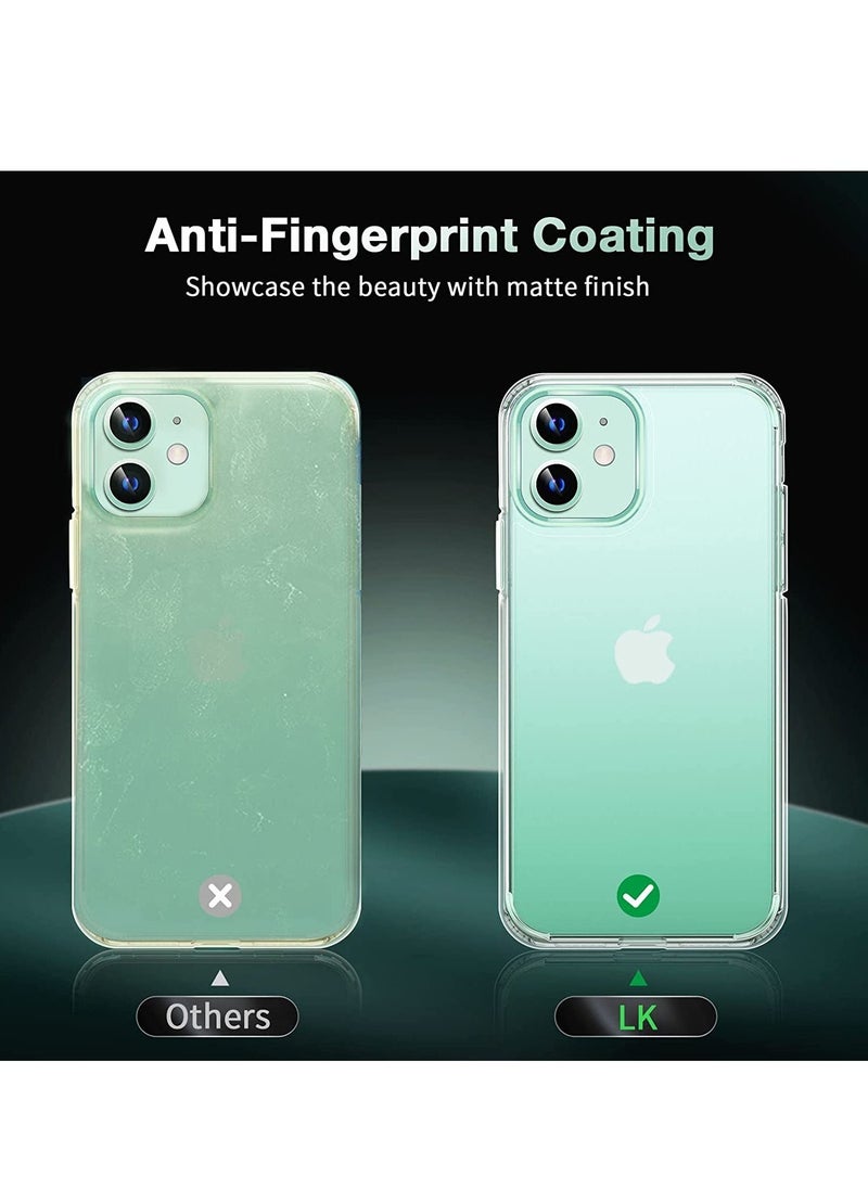 Raxoom Upgraded  [5-in-1] for iPhone 11 Case, with 2 Pcs 9H Tempered Glass Screen Protector + 2 Lens Protector, Matte-Finish, Shockproof Dropproof, Anti-Scratch Phone Case Cover Kit for iPhone 11, Clear - Image 3