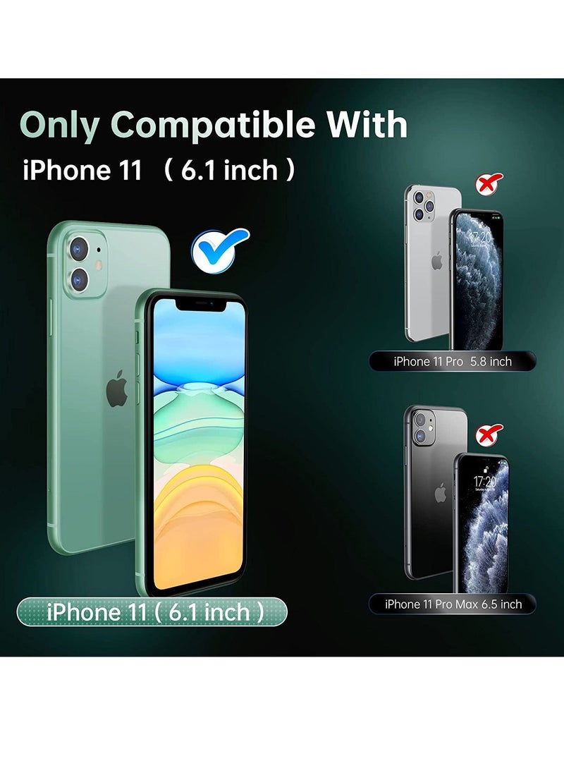 Raxoom Upgraded  [5-in-1] for iPhone 11 Case, with 2 Pcs 9H Tempered Glass Screen Protector + 2 Lens Protector, Matte-Finish, Shockproof Dropproof, Anti-Scratch Phone Case Cover Kit for iPhone 11, Clear - Image 4