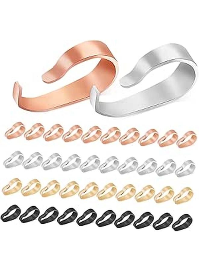 40 Pcs Silver Tone Jewelry Making Essentials Pinch Clasps Bails Pendants Connectors - Image 1