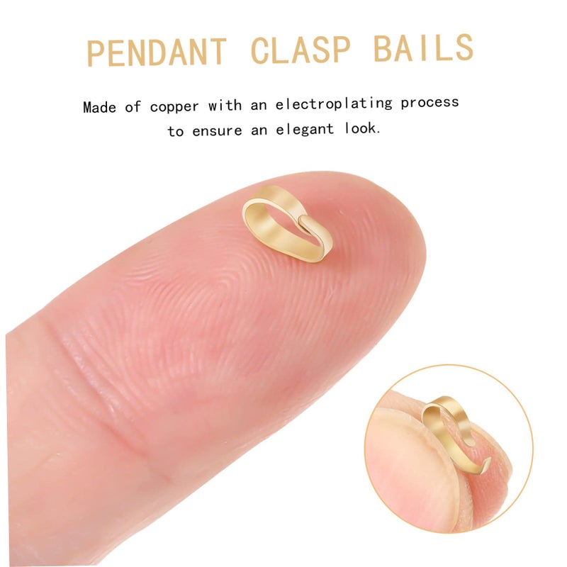 40 Pcs Silver Tone Jewelry Making Essentials Pinch Clasps Bails Pendants Connectors - Image 3