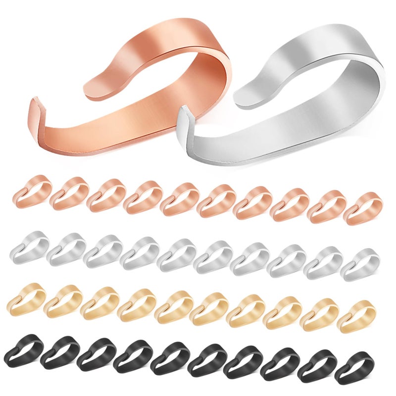 40 Pcs Silver Tone Jewelry Making Essentials Pinch Clasps Bails Pendants Connectors - Image 2