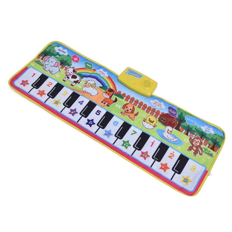 Children's Music Mat Cotton Cloth Safe Non Slip Foldable - Interactive Animal Sounds Flashing Lights Educational Music Toy for Toddlers Babies - Image 5
