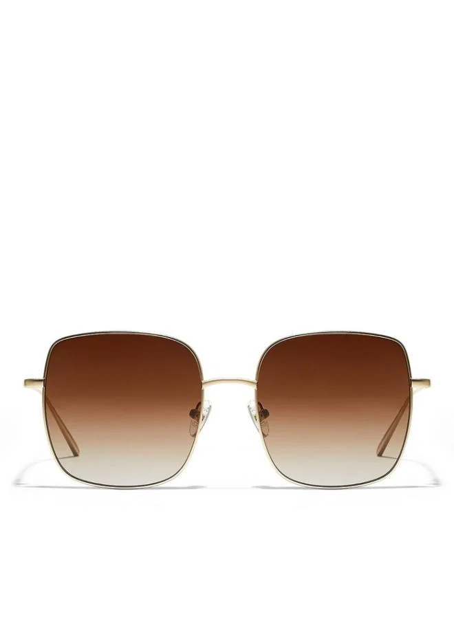 30Sundays SQUARE ONE Women Brown Sunglasses - Frame Material: Metal - Lens Color: Brown- Frame Color: Japanese Gold - Full Rim