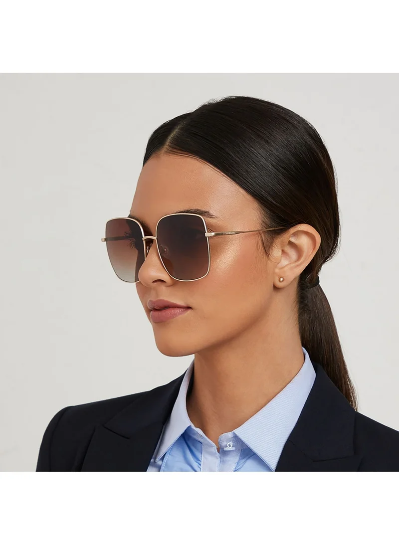 30Sundays SQUARE ONE Women Brown Sunglasses - Frame Material: Metal - Lens Color: Brown- Frame Color: Japanese Gold - Full Rim