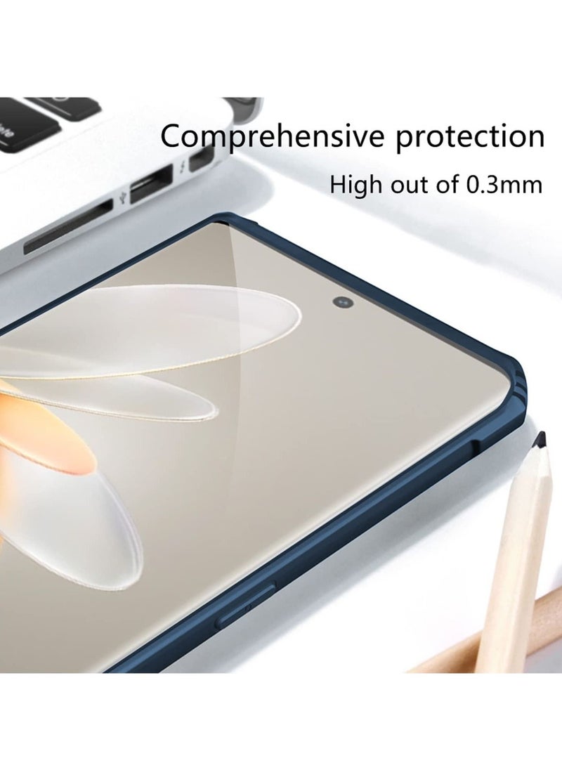 Generic - vivo V27/V27 Pro 5G Blue Mobile Phone Case Cover, Ultra-Thin Lightweight Cover Soft TPU Bumper + Acrylic Clear Back Case Cover - Image 1