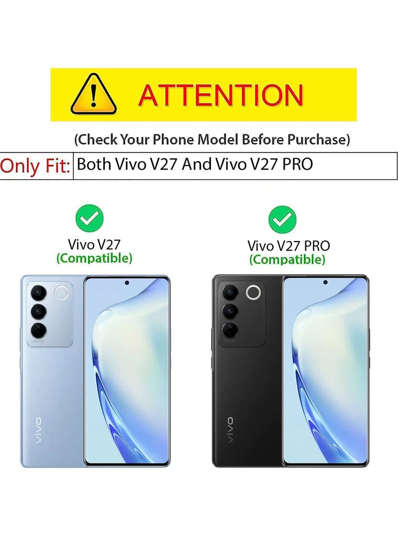 Generic - vivo V27/V27 Pro 5G Blue Mobile Phone Case Cover, Ultra-Thin Lightweight Cover Soft TPU Bumper + Acrylic Clear Back Case Cover - Image 1