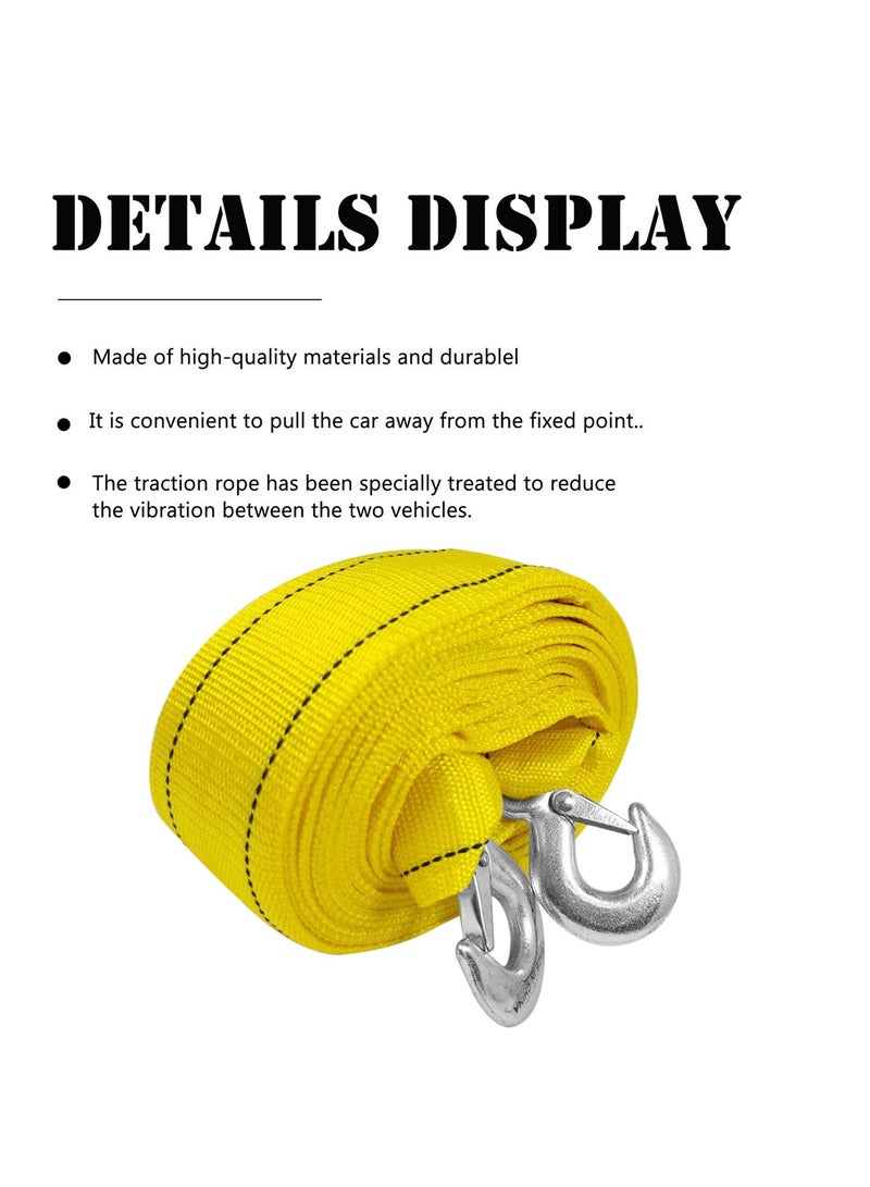 3XR Heavy-Duty Tow Rope 5 Meter, 8 Ton Capacity, Premium Nylon Material with Durable Metal Hooks for Vehicle Recovery 6716 - Image 3