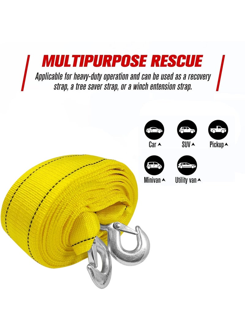 3XR Heavy-Duty Tow Rope 5 Meter, 8 Ton Capacity, Premium Nylon Material with Durable Metal Hooks for Vehicle Recovery 6716 - Image 4