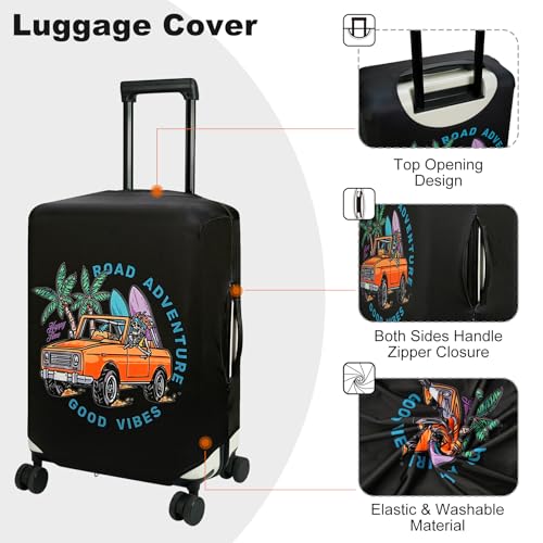 HYPER VENTURE Washable Luggage Cover - Fashion Suitcase Protector Fits 31-32 Inch Luggage (Road Adventure, XL) - Image 3