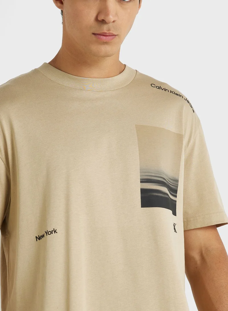 Calvin Klein Jeans Graphic Crew Neck T-Shirt
