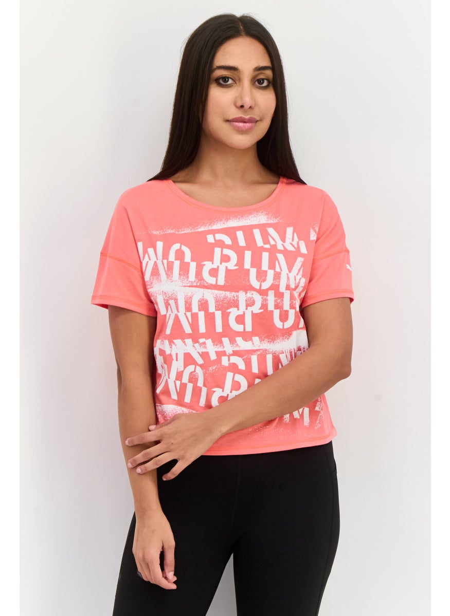 PUMA Women Sportswear Fit Short Sleeves Training T-Shirt, Pink  - Image 1