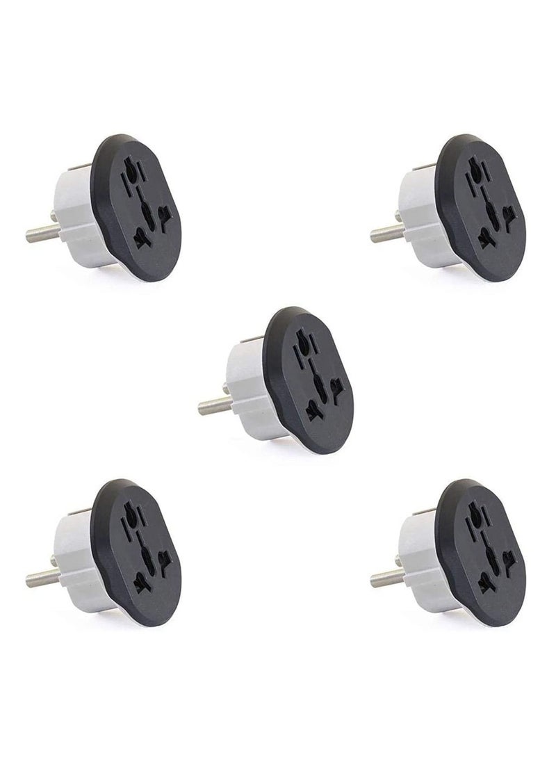 Travel Adapter 16A US Australia UK to EU Germany AC Plug Travel Conversion Plug EU Plug Adapter 5 Pieces