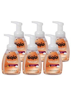 Gojo Premium Foam Antibacterial Handwash Fresh Fruit Scent 7.5 Fl Oz Hand Soap Pump Bottle (Pack Of 6) 571006 Translucent Apricot  - Image 1