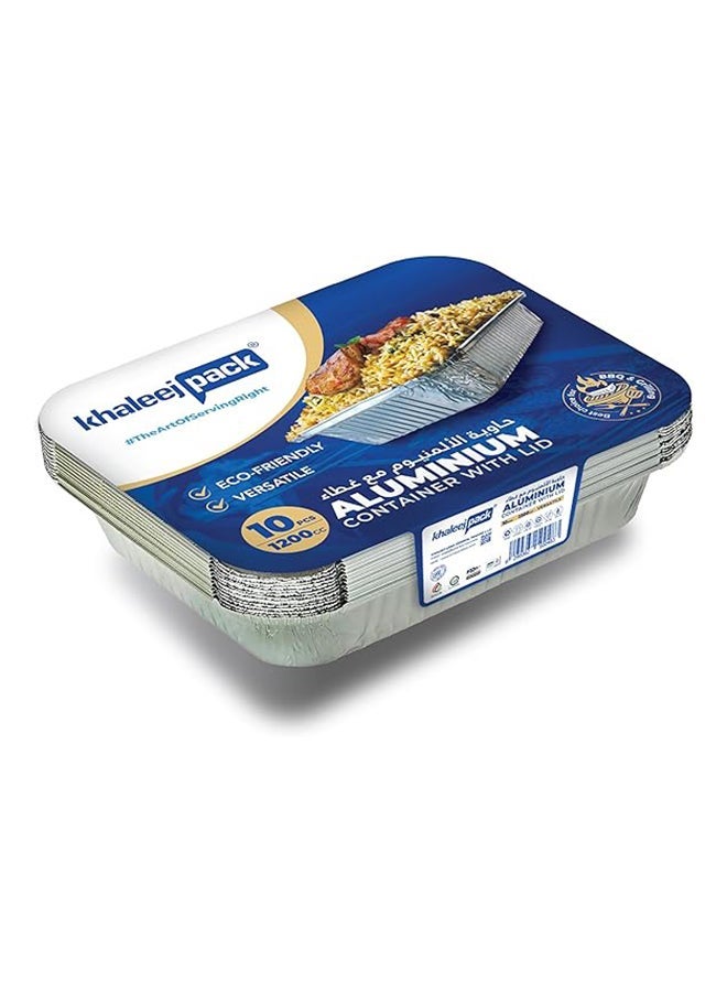 Khaleej Pack Aluminium container 1200ml Pack of 10 Pcs - 83120 - Image 1