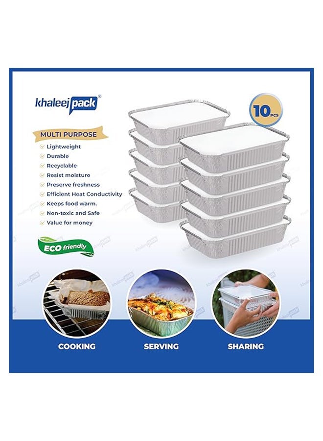 Khaleej Pack Aluminium container 1200ml Pack of 10 Pcs - 83120 - Image 2