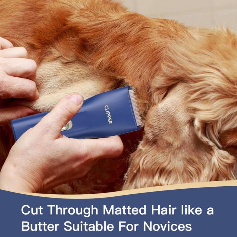 Grimgrow Dog Cat Home Hair Waterproof Clipper Portable Electric USB Rechargeable Pet Grooming Tools Low Noise Shaver Cordless Trimmer for Small and Large Pets - Image 3