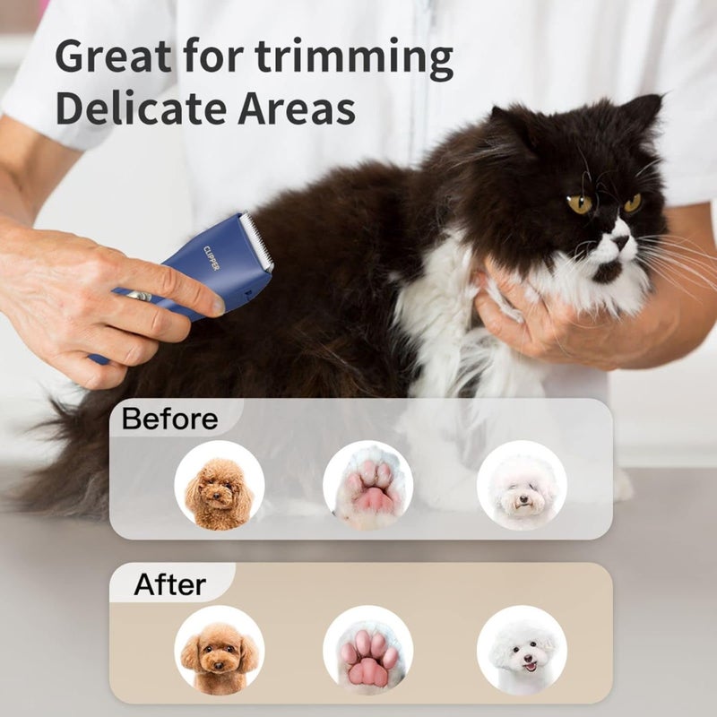 Grimgrow Dog Cat Home Hair Waterproof Clipper Portable Electric USB Rechargeable Pet Grooming Tools Low Noise Shaver Cordless Trimmer for Small and Large Pets - Image 2