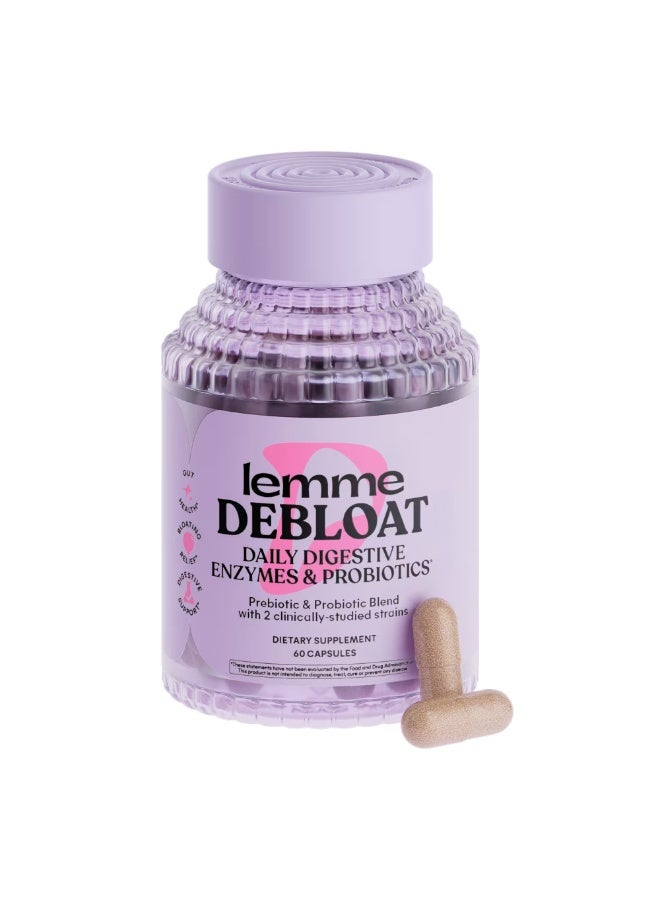 Lemme Debloat, Daily Digestive Enzymes & Probiotics, 60 Vegan Capsules - Image 4
