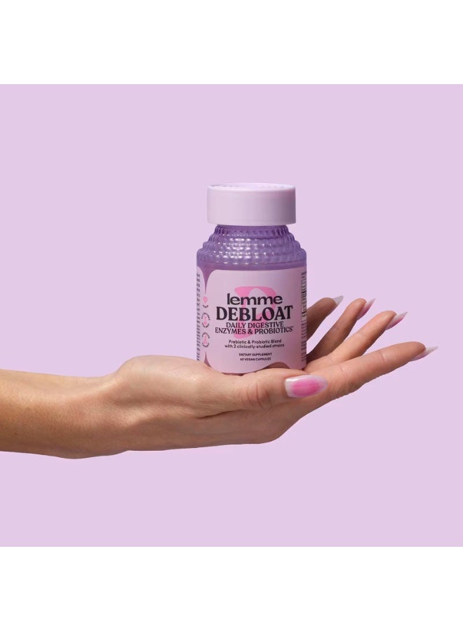 Lemme Debloat, Daily Digestive Enzymes & Probiotics, 60 Vegan Capsules - Image 2
