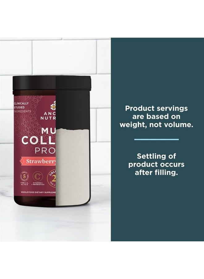 Ancient Nutrition - Collagen Powder Protein, Multi Collagen Protein Powder, Strawberry Lemonade, 45 Servings, w/Vitamin C, Hydrolyzed Collagen Peptides for Skin, Nails, Gut Health and Joints, 18.1oz - Image 1