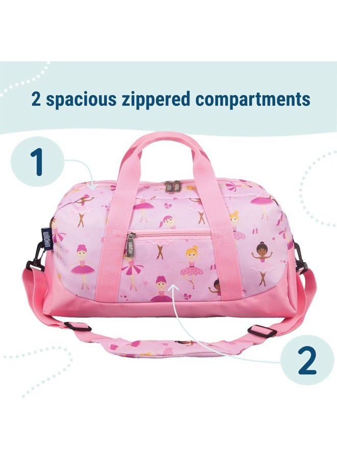 Wildkin Kids Overnighter Duffel Bag – Carry-On Size, Ideal for School & Sleepovers, Ballerina - Image 5