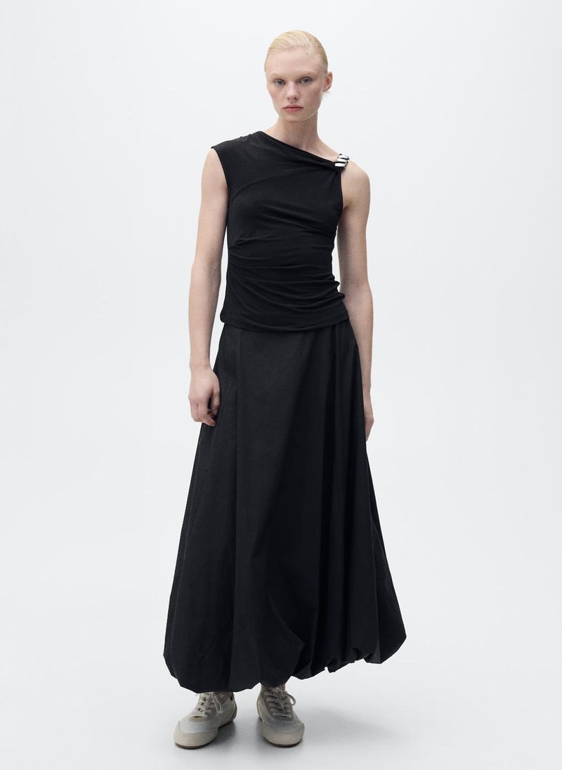 MANGO - Asymmetrical Metallic Applique Top - Image 1