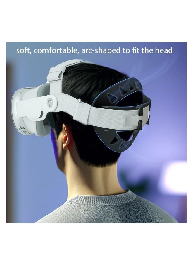 Generic VR Head Strap Pad, TPU Comfort Soft Head Strap Cushion for Vision Pro Headset, Head Cushion Adapter Comfortable Pressure-Relief Pad VR Accessories, Bracket for The Back of The Head Headstrap 