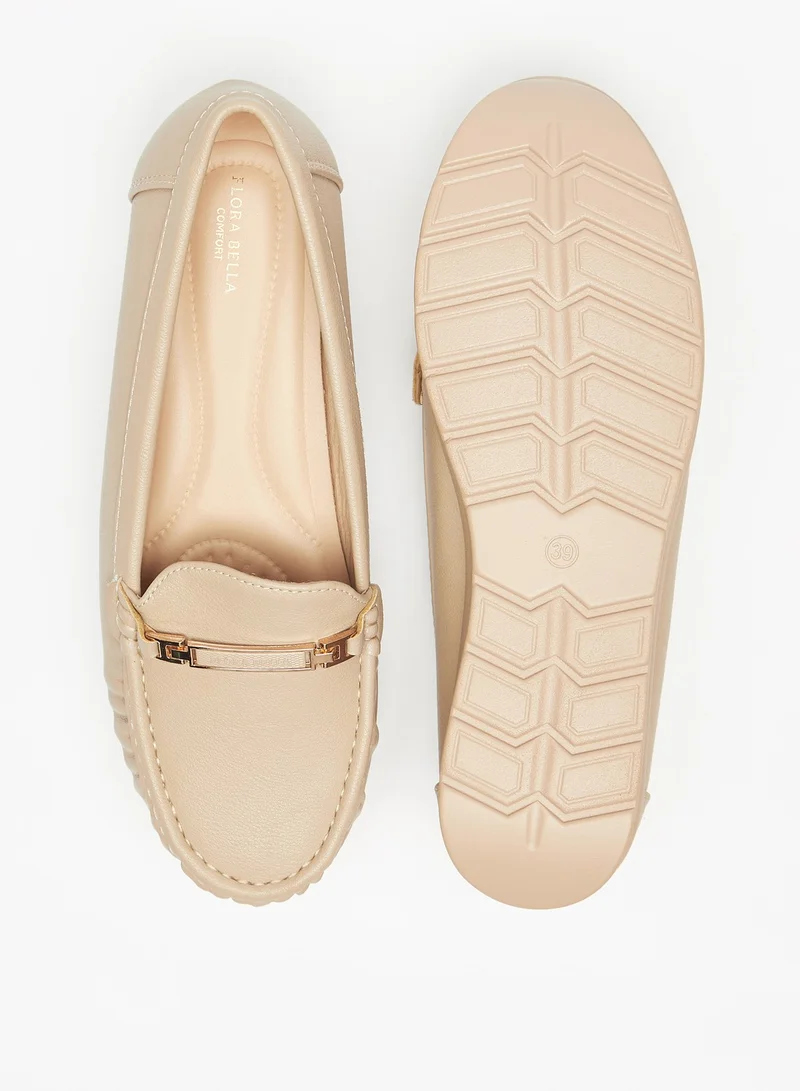 فلورا بيلا من شو إكسبرس Womens Flora Bella Logo Detail Flatform Heeled Loafers