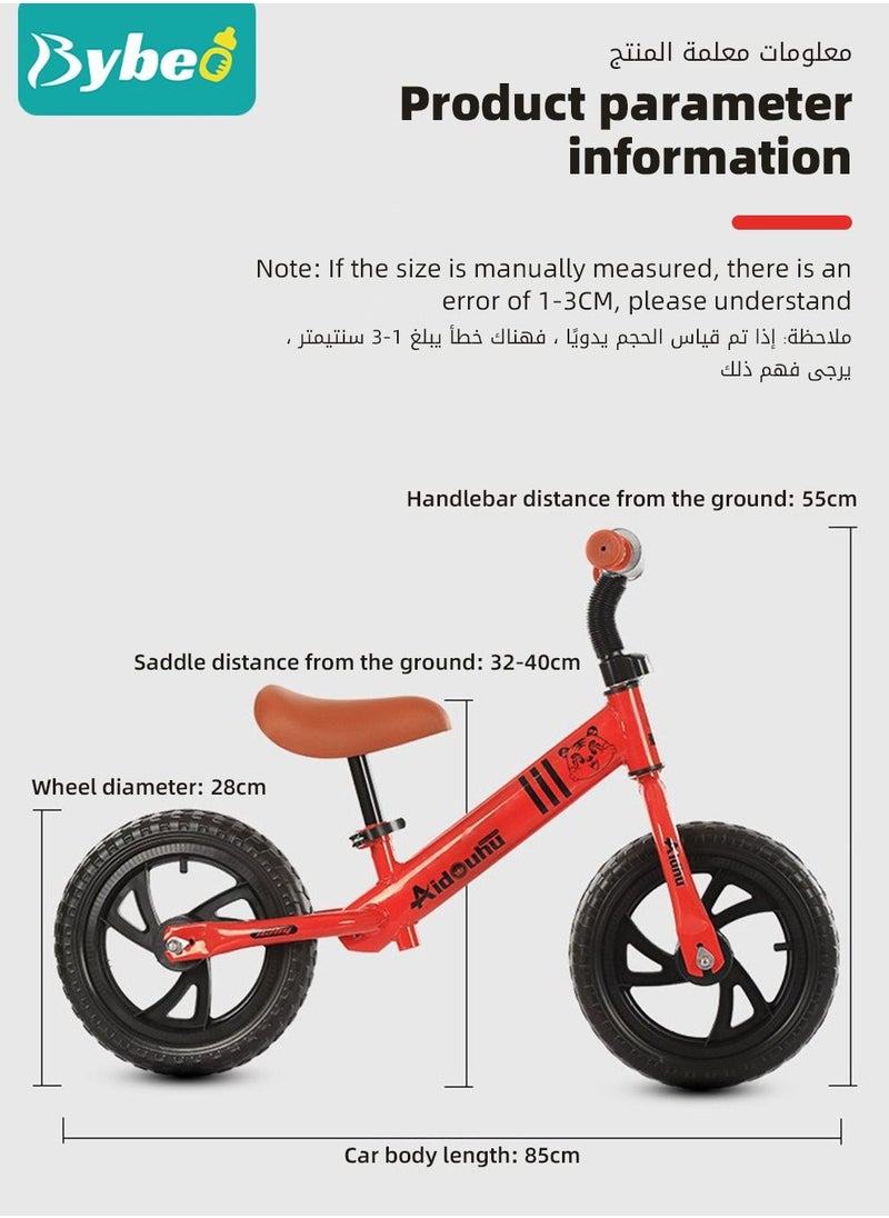 Bybeo - Toddler Balance Bike, Kids Lightweight No Pedal Training Bicycle, Adjustable Seat and Handlebar, Gift Bike for Ages 18 Months to 6 Years Old Boys Girls - Image 1