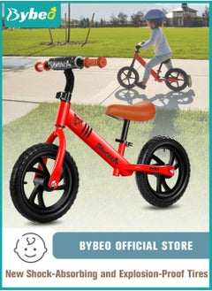Toddler Balance Bike, Kids Lightweight No Pedal Training Bicycle, Adjustable Seat and Handlebar, Gift Bike for Ages 18 Months to 6 Years Old Boys Girls